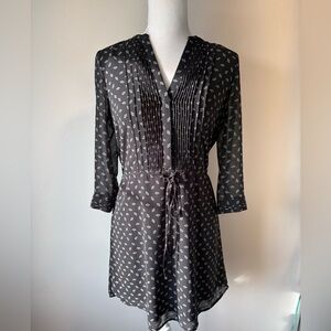 H&M Black & White Fan Print Dress – Size 6